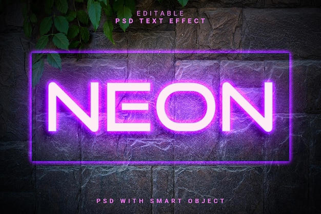 Efekt tekstu neonowego 3D