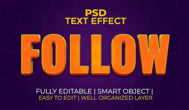 PSD efekt tekstu psd 3d