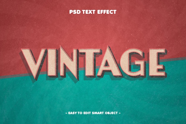 PSD efekt tekstu retro vintage