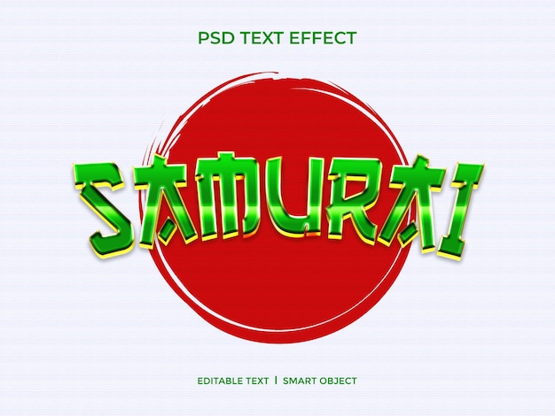 PSD efekt tekstu samurajskiego