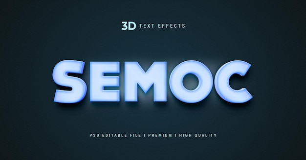 Efekt tekstu Semoc 3D