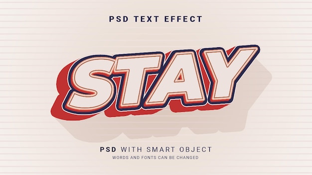 PSD efekt tekstu stay tuned