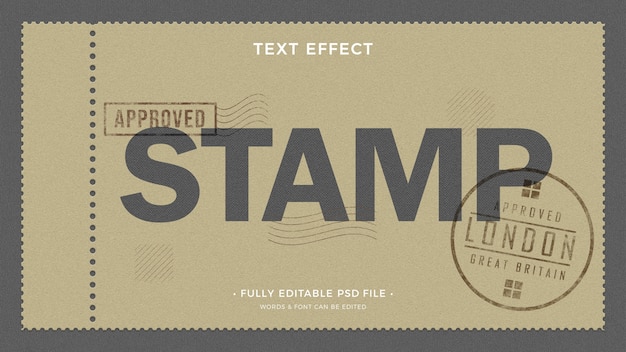PSD efekt tekstu stempla