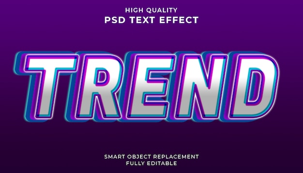 PSD efekt tekstu trendu.