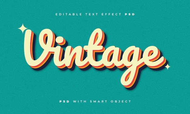 Efekt tekstu vintage