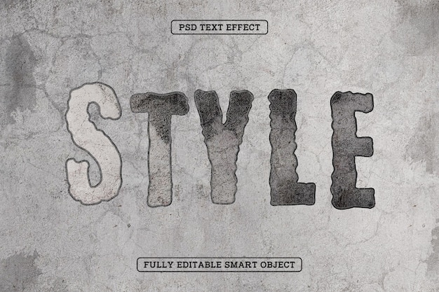 Efekt tekstu w stylu Grunge Concrete Paint