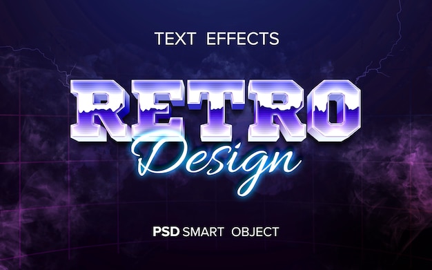 PSD efekt tekstu w stylu retro arcade arcade