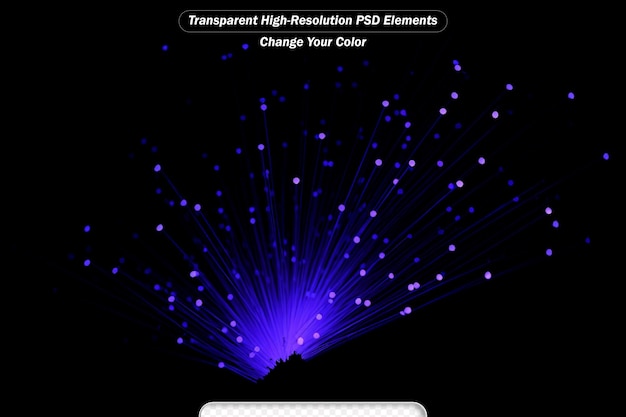 PSD efekt wielkiego wybuchu w tle latające światła niebieskie czerwone fioletowe