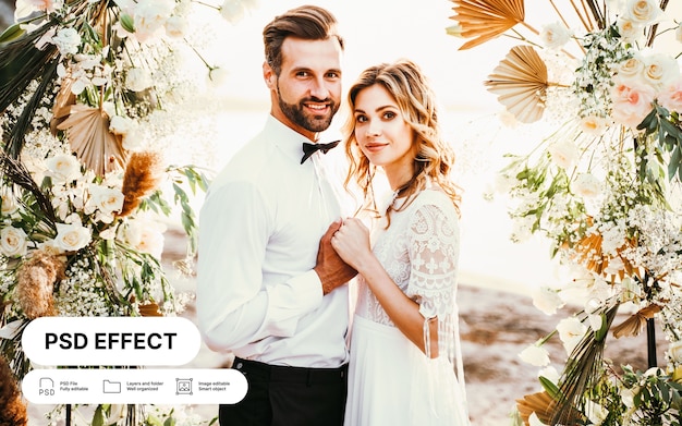 PSD efekt zdjęć ślubnych