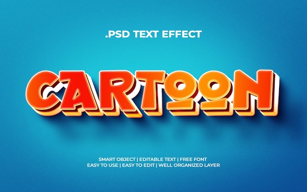 efekty tekstowe z efektem kreskówki psd