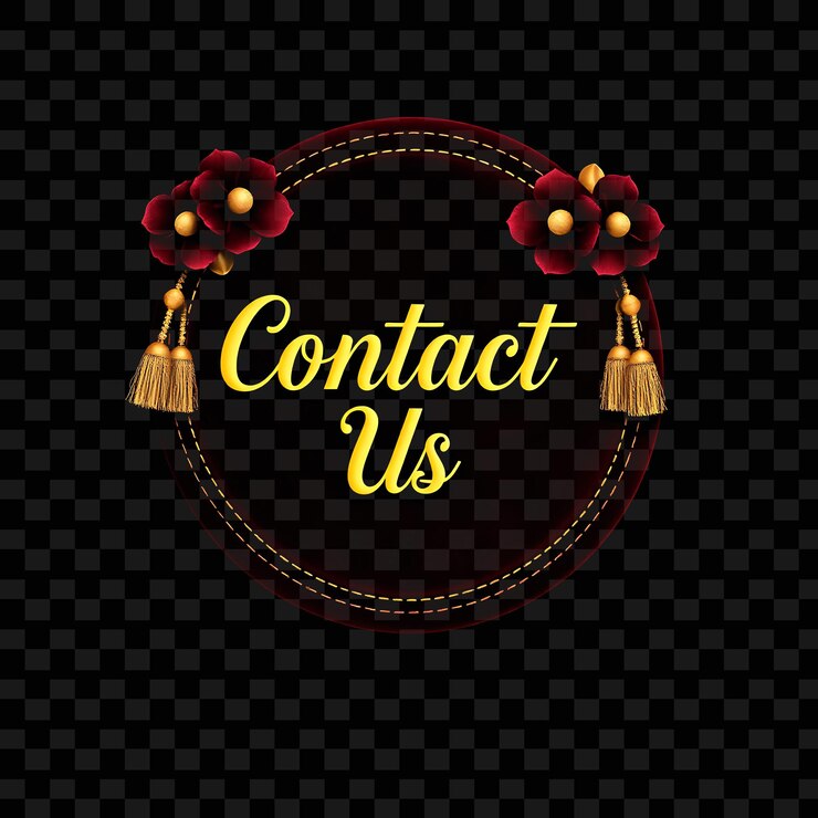 PSD effect contact us in royal calligraphy button with a velvet maroon background and golden stitching
