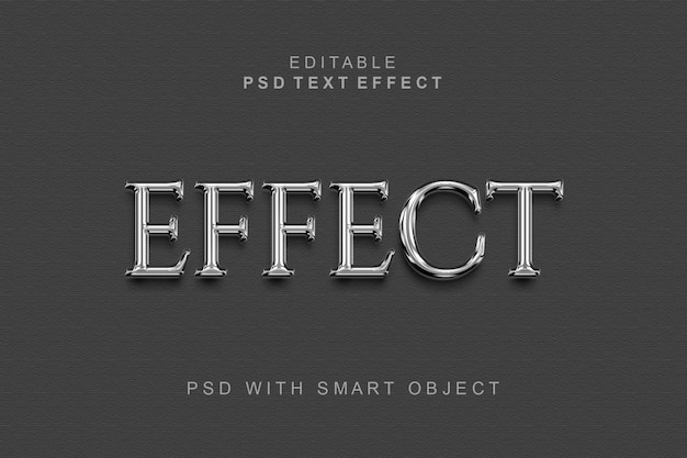 Effect editable 3d text