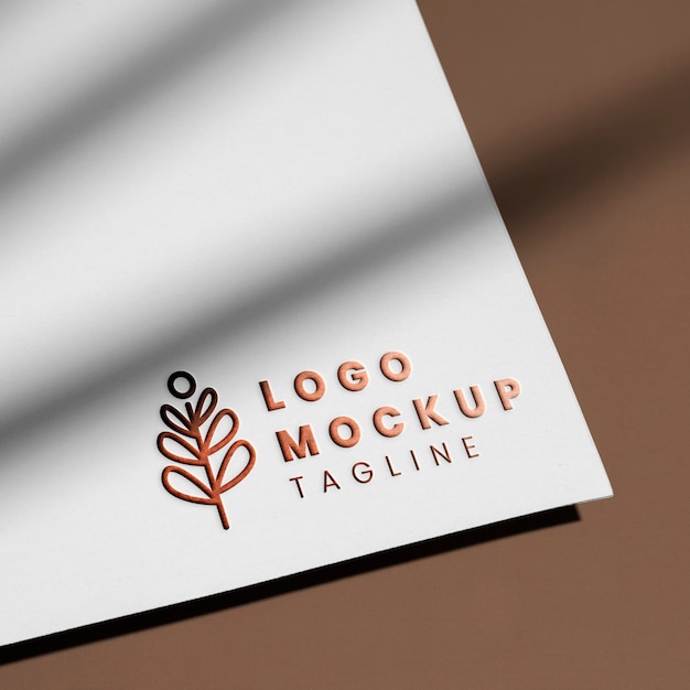 Mockup di dettaglio logo effetto