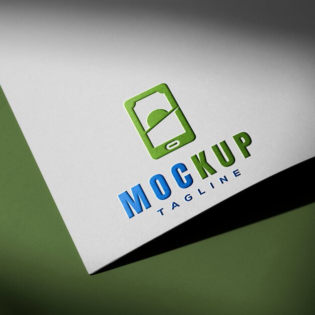 Mockup di dettaglio logo effetto