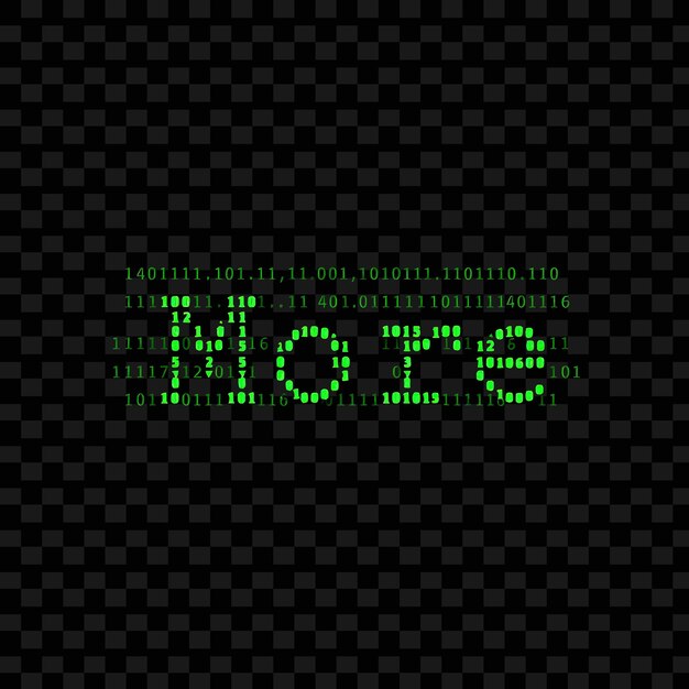 Effect More in Binary Code Style Streams of 1S and 0S Run Across the Button With a Glowing Cursor