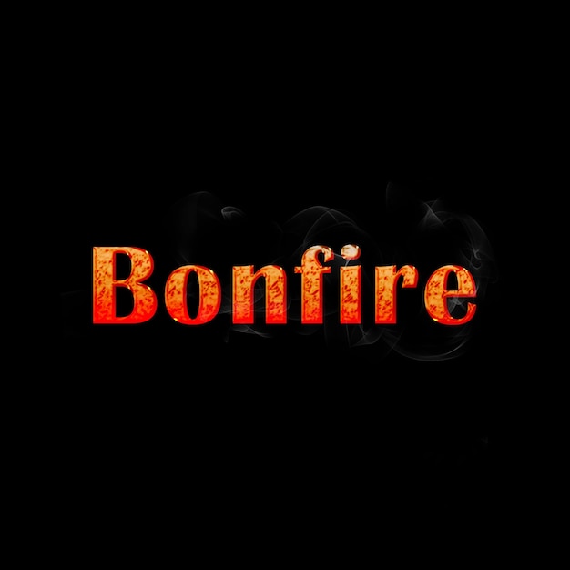 Effect van de tekststijl van Bonfire