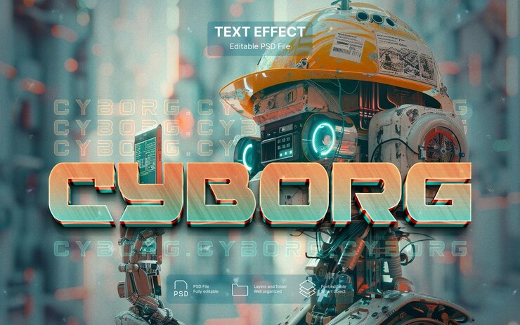 PSD effect van robottekst
