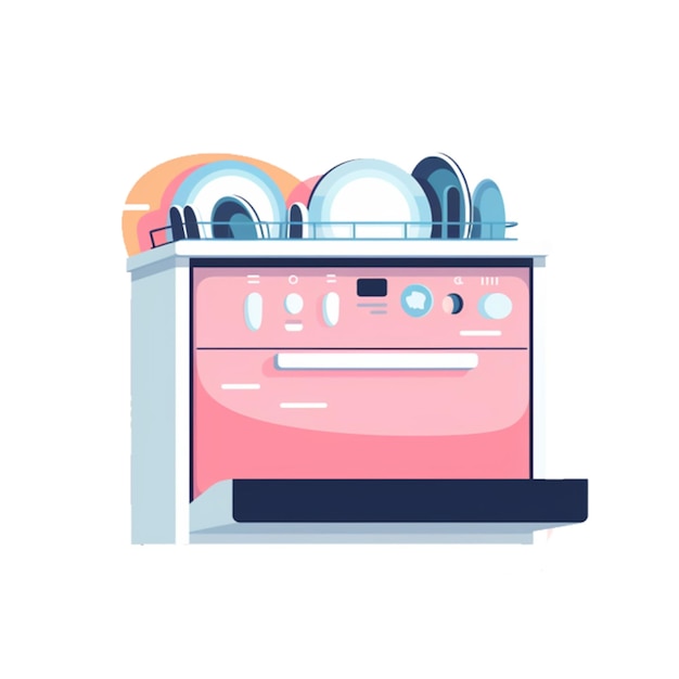 Легкое и чистое художественное исполнение посудомоечной машины