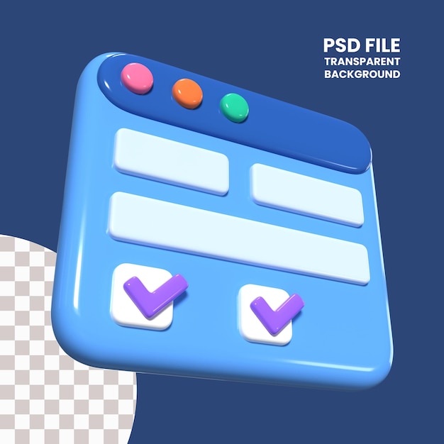 PSD eform 3d illustration icon