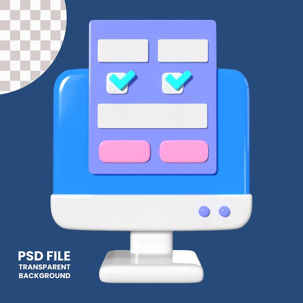 PSD eform 3d illustration icon