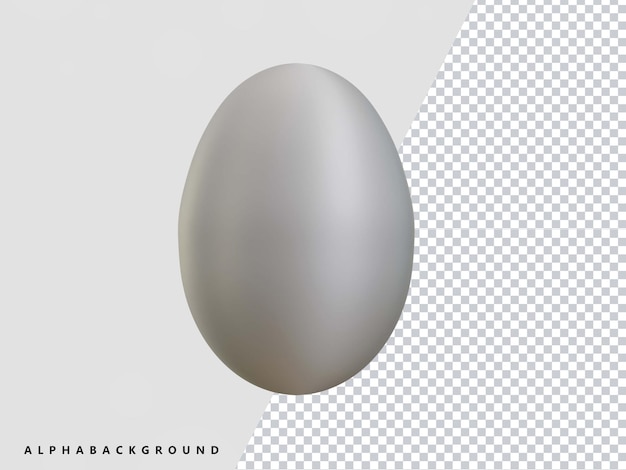 Egg 3d rendering icon