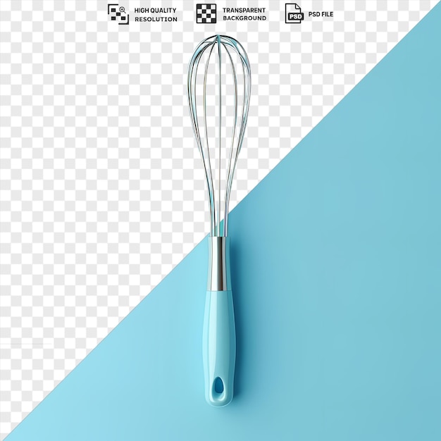 PSD egg beater on a blue background