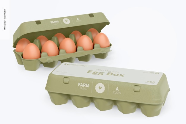 PSD egg boxes mockup