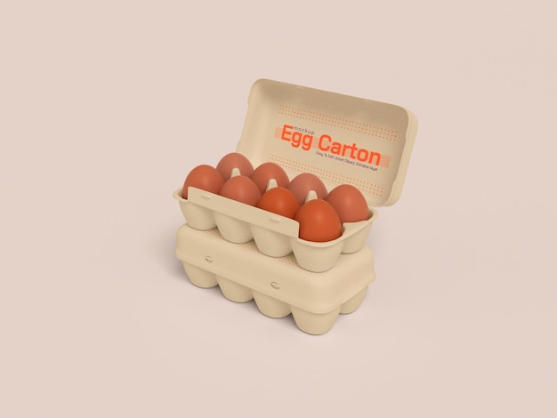 PSD egg carton box mockup