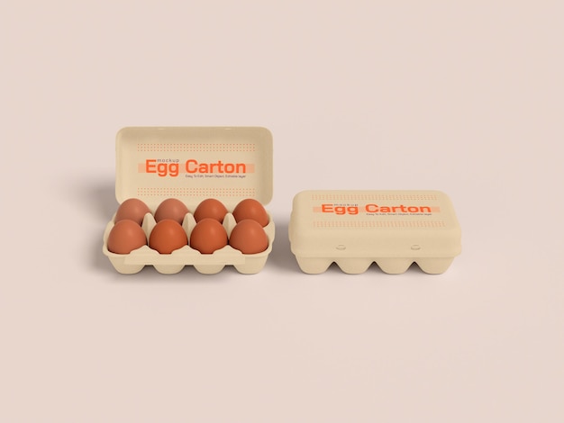 PSD egg carton box mockup