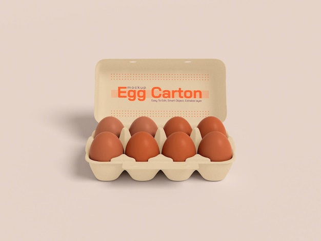 PSD egg carton box mockup