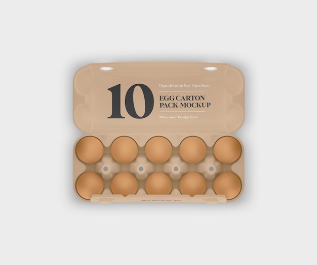 Egg carton pack mockup