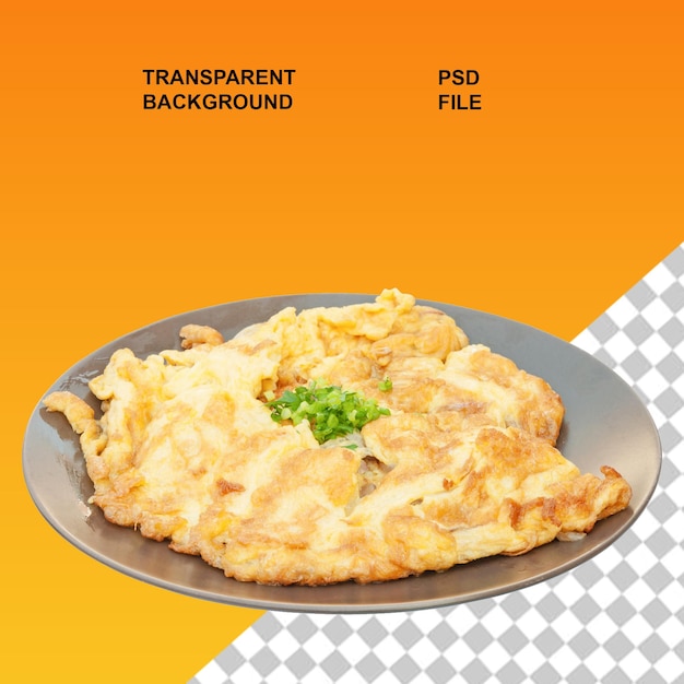 egg omelette png on transparent isolated background