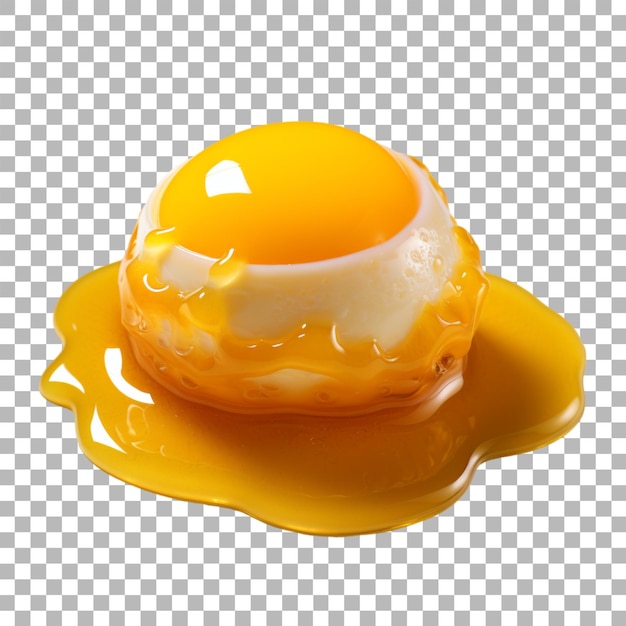 Egg yolk on transparent background