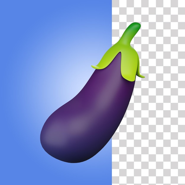 PSD eggplant 3d icon