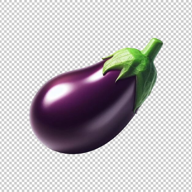 PSD eggplant isolated on transparent background ai generative