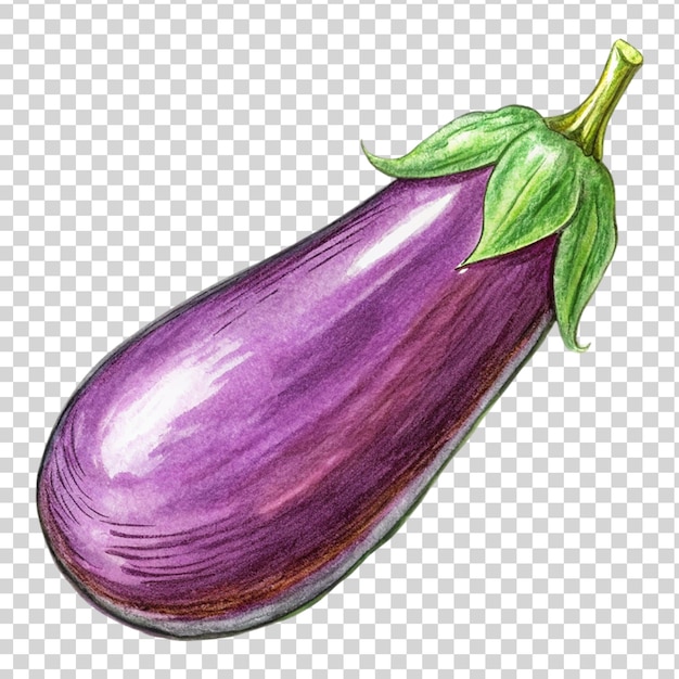 PSD eggplant isolated on transparent background