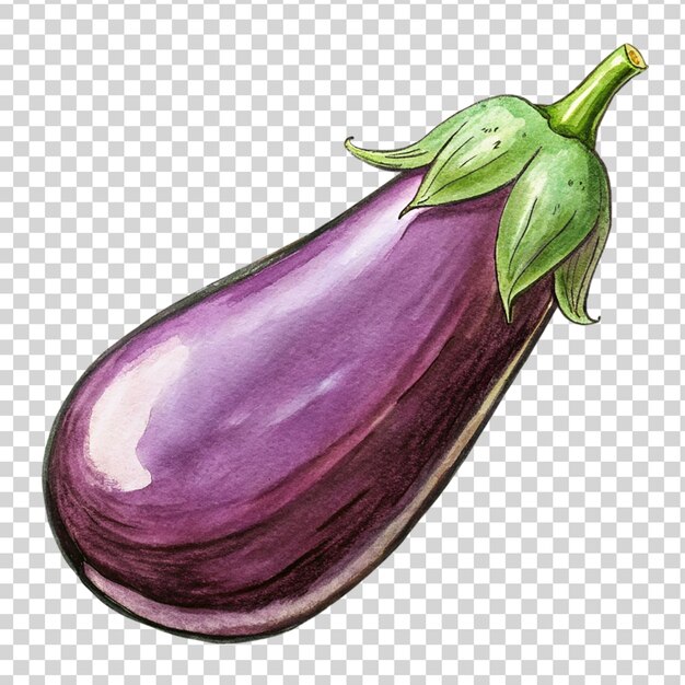 PSD aubergine isolata su uno sfondo trasparente