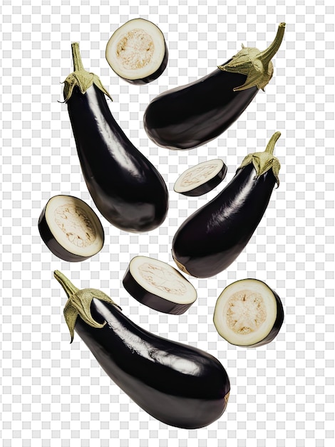 PSD eggplant su uno sfondo bianco con le parole eggplant