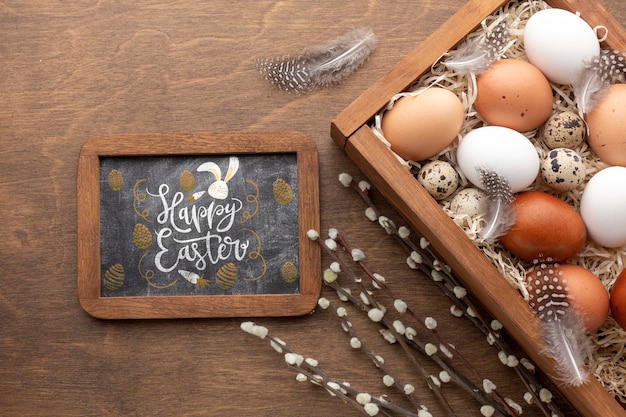 Eggs for easter and frame