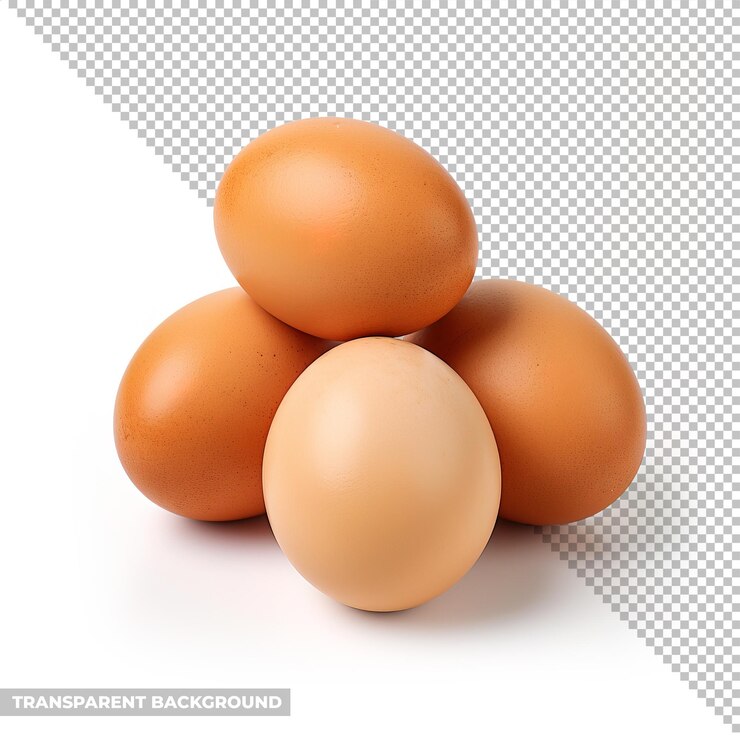PSD eggs isolated without background