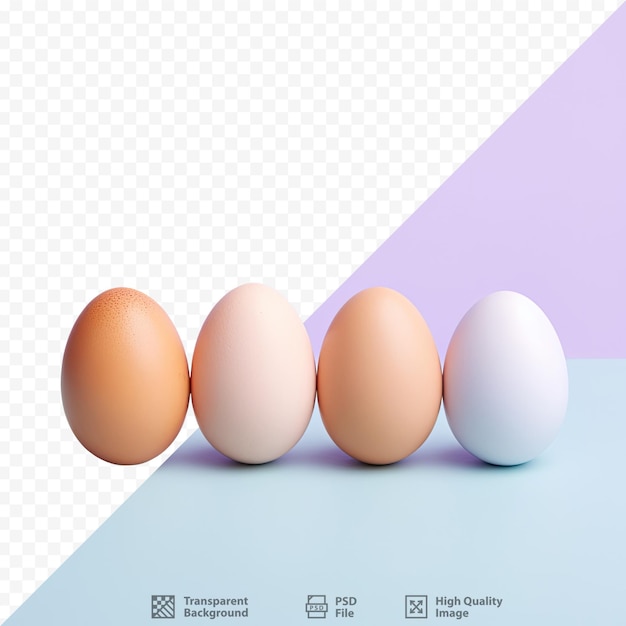 PSD eggs in transparent background isolation