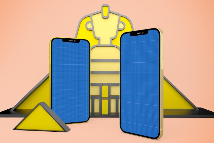 PSD egypt and phone mockup