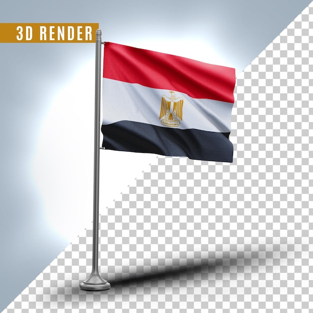 PSD egypt realistic 3d textured flag premium psd