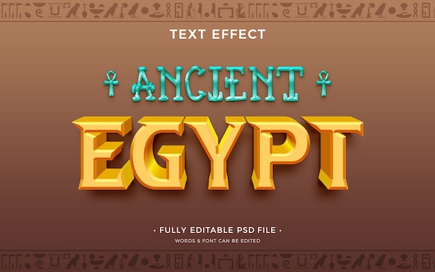 PSD egypt text effect