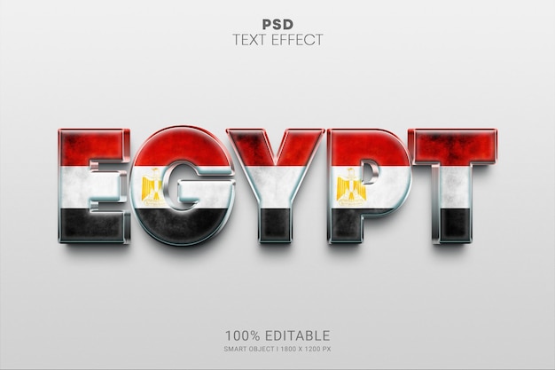Egypte PSD bewerkbaar 3D-teksteffectontwerp