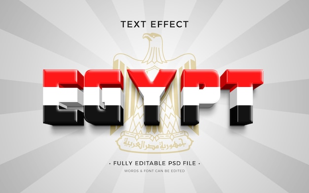 Egypte teksteffect