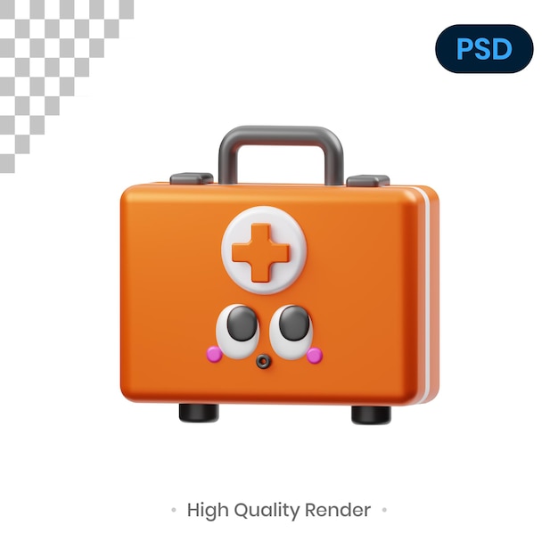 EHBO-doos 3D Render Illustratie Premium Psd