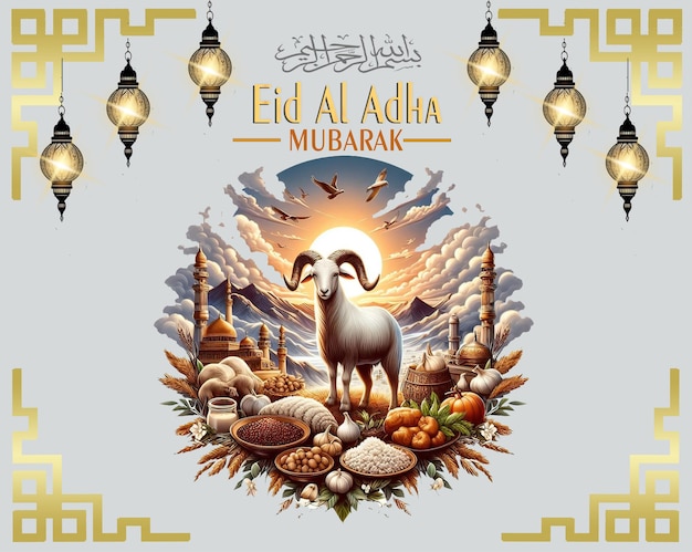 PSD eid al adha background design template