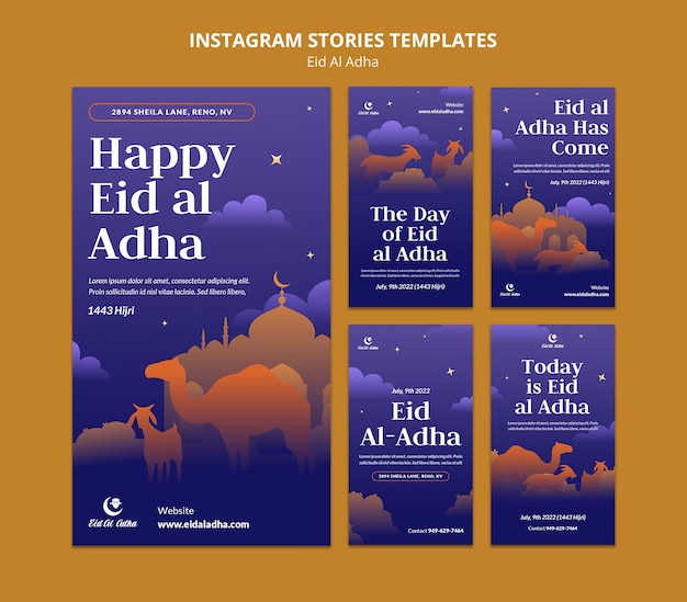 PSD eid al-adha instagram verhalen sjabloonontwerp