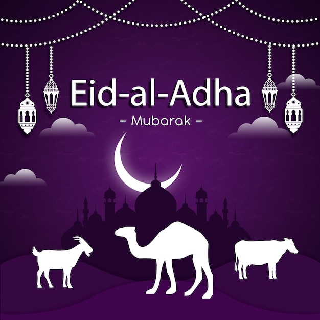 Eid al adha mubarak banner poster